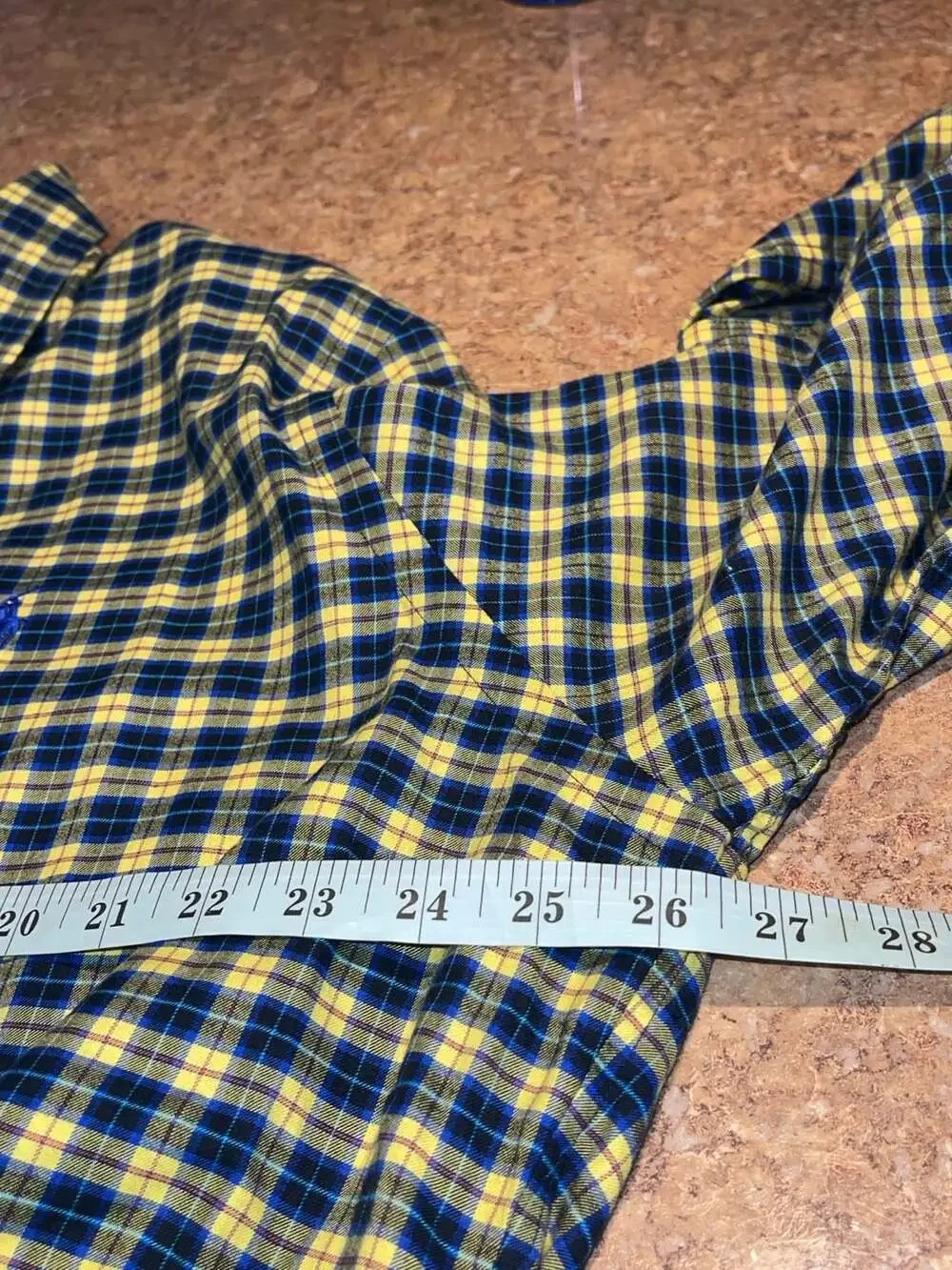 Polo Ralph Lauren Plaid Button Down Shirt Size XL Yellow Blue Long Sleeve